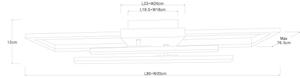 Globo 67276-24 - Plafonieră LED KENDRA LED/24W/230V 3000K 20x80 cm