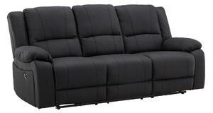 Sofa recliner Dallas 4511Negru, 218x96x100cm, Piele eco
