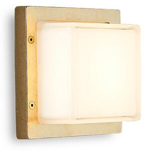 Moretti Luce Aplică LED de exterior Ice Cubic 3403, alamă natur, Auriu / Alamă, Metal