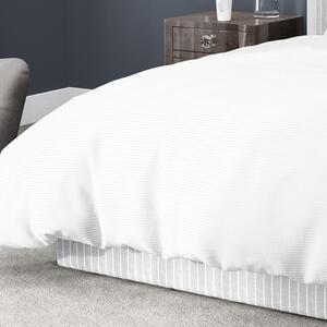 Goldea lenjerie de pat din damasc cu dungi 4mm - alb 240 x 200 și 2buc 70 x 90 cm