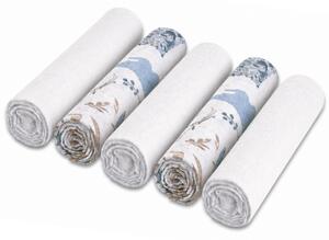 Set 5 paturici muselina 78x78 cm Kidizi All Forest Friends, 100% bumbac