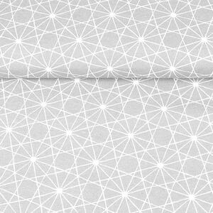 Goldea țesătură decorativă loneta - model 300 linii albe pe gri - lățime 140 și 280 cm 140 cm