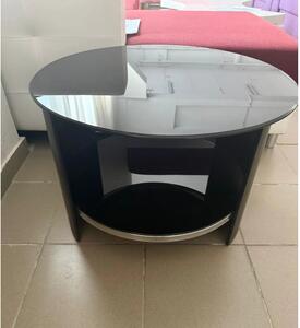 PRODUS RESIGILAT - Masuta cafea RONDO, wenge, PAL/sticla, 65x65x44 cm