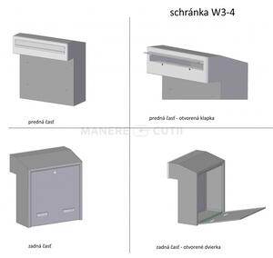 W3 - 4 cutie poștală RAL9006 RAL 9006 / Argintie