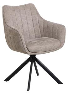 Scaun rotativ ASTON, grej/negru, stofa/metal, 61x44x86 cm
