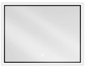Mexen Erma, oglinda baie LED cu iluminare din spate si rama neagra 80x60 cm, 6000K, anti-aburire, 9814-080-060-611-70