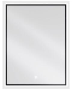 Mexen Erma, oglinda baie LED cu iluminare din spate si rama neagra 60x80 cm, 6000K, anti-aburire, 9814-060-080-611-70