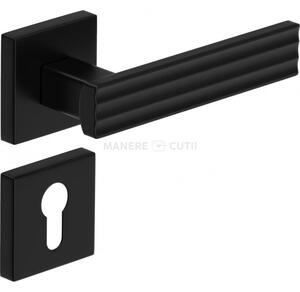 RK.C3 MALIBU mâner uşă / broască Neagră cu butuc