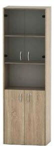 Biblioteca TEMPO ASISTENT NEW 004, stejar sonoma, PAL melaminat, 57x34