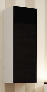 Dulap suspendat Vigo 90, alb negru lucios, 35x32X90 cm