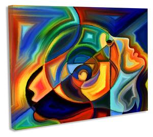 Tablou decorativ canvas design abstract moderna compozitie umana 50×70 cm