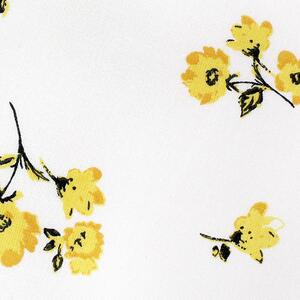 Goldea țesătură simona 100% bumbac - flori galbene pe alb 145 cm