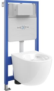 Mexen set încastrat WC cadru Fenix Slim cu vas WC Lena, alb lucios - 6103322XX00