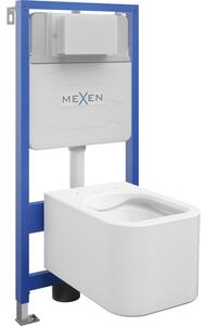 Mexen set incastrat WC cadru Fenix Slim cu vas WC Elis, alb lucios - 6103391XX00