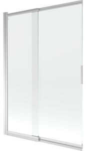 Mexen Fox ecran de cadă cu 2 panouri glisante 120 x 150 cm, transparent, crom - 891-120-002-01-00