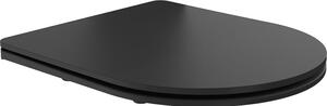 Mexen capac de toaletă cu cădere lentă slim, duroplast, negru mat - 39224085