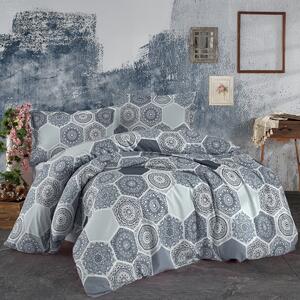 Set Lenjerie de pat ranforce, doua persoane, bumbac 100% (SADAF V3)