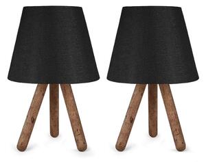 SET 2x lampă de masă AYD 1xE27/60W/230V neagră/maro