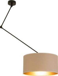Lustră LED reglabilă pe tijă GORTA 1xE27/60W/230V bej/auriu