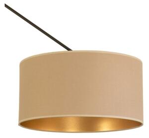 Lustră LED reglabilă pe tijă GORTA 1xE27/60W/230V bej/auriu