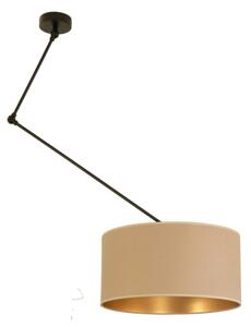 Lustră LED reglabilă pe tijă GORTA 1xE27/60W/230V bej/auriu