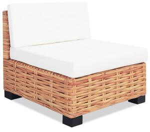 Set mobilier modular pentru gradina / terasa, Kirk Natural / Alb
