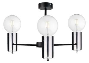 Lustră pe tijă ARD 3xE27/60W/230V neagră/crom lucios