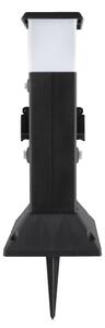 Brilagi - Lampă de exterior cu 2 prize SCHUKO, soclu 1xE14/15W/230V, IP44, neagră