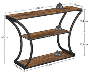Consola Model Moyer, Maro/Negru, 120x30x80 cm