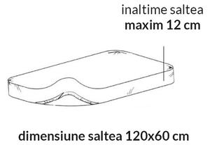 Cearceaf din bumbac cu elastic roata pentru patut 120x60 cm Kidizi Grey