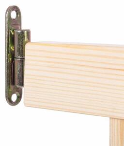 Springos - Poarta de siguranta extensibila din lemn natur 72-122 cm Wooden
