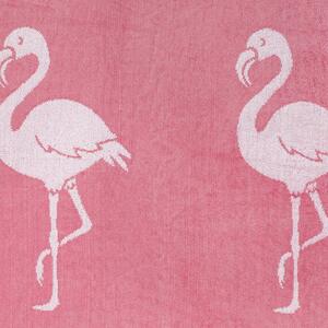 Goldea prosop de plajă frotir flamingo - roz deschis 90x180 cm 90 x 180 cm