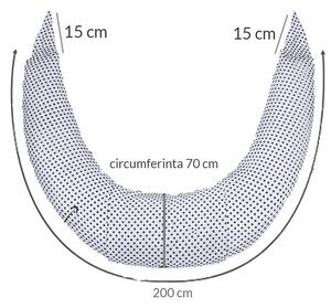 Perna gravide multifunctionala 8 in 1 Kidizi Luna Mint Feathers 230x35 cm, husa detasabila din bumbac