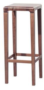Scaun de bar din lemn de stejar Rioja Brown High, l32xA32xH80 cm