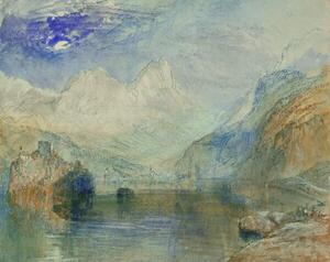 Turner, Joseph Mallord William - Artă imprimată The Lauerzersee with Schwyz and the Mythen, (40 x 30 cm)