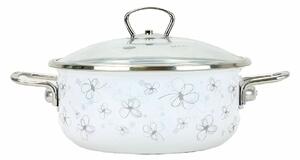 Oală emailată cu capac Belis Premium, alb, 20 cm, 2,3 l, 2,3 l