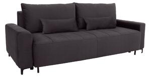Canapea extensibilă Boston 385, Numărul de locuri: 3, Spațiu de depozitare, Antracit, 93x235x108cm, 83 kg, Picioare: Metal