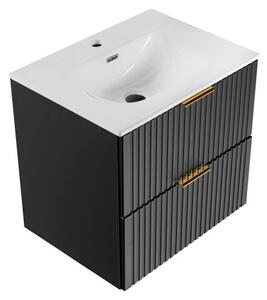 Set dulap Comad Adel Black ADEL BLACK 82-60-B-2S, lavoar Comad Sky SKY60-8099