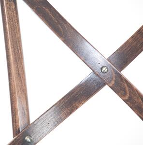 Scaun din lemn de fag, tapitat cu piele ecologica 150 Brown, l45xA51xH84,5 cm
