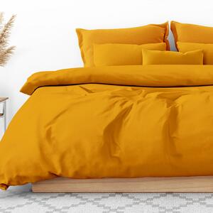 Goldea lenjerie de pat din 100% bumbac - muştar 140 x 200 și 50 x 70 cm