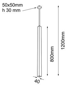 Lustră pe cablu DOHA 1xGU10/15W/230V neagră Shilo 5701