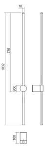 Aplică LED TABOO LED/11W/230V alamă Redo 01-3124