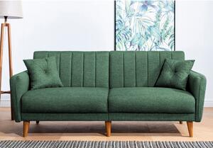 Canapea extensibila cu 3 Locuri Aqua, Verde, 202 x 85 x 80 cm