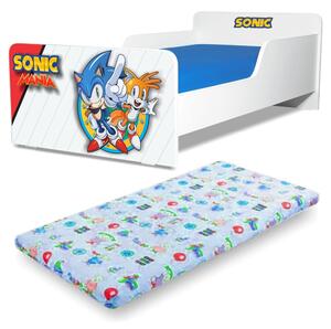 Pat Copii Start Sonic 2-8 Ani Cu Saltea din Lana Inclusa - Pc-p-mok-son-70