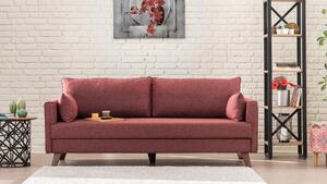 Canapea cu 3 Locuri Bella, Rosu Bordo, 208 x 85 x 78 cm
