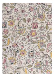 Covor crem țesut manual din lână 120x170 cm Tania Floral – Flair Rugs