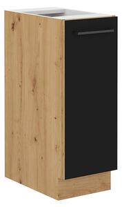 Dulap inferior de bucătărie Meriel 30 D CARGO (negru + stejar artisan). 1034000