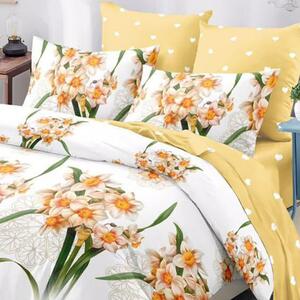 Lenjerie de pat cu Elastic Bumbac Finet 6 Piese Daffodils