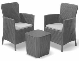 Keter Set mobilier de balcon Miami, 5 piese, grafit, 223815 223815