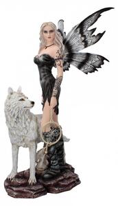 Statueta zana cu lup Rieka 57 cm